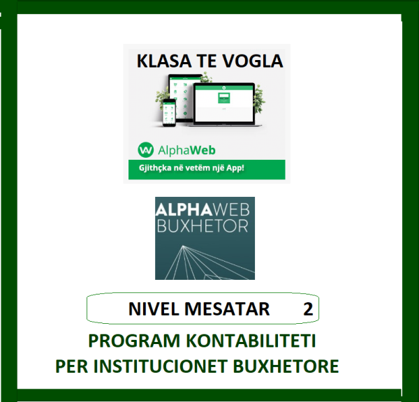 ALPHA WEB BUXHETOR, KLASE E VOGEL - NIVEL MESATAR