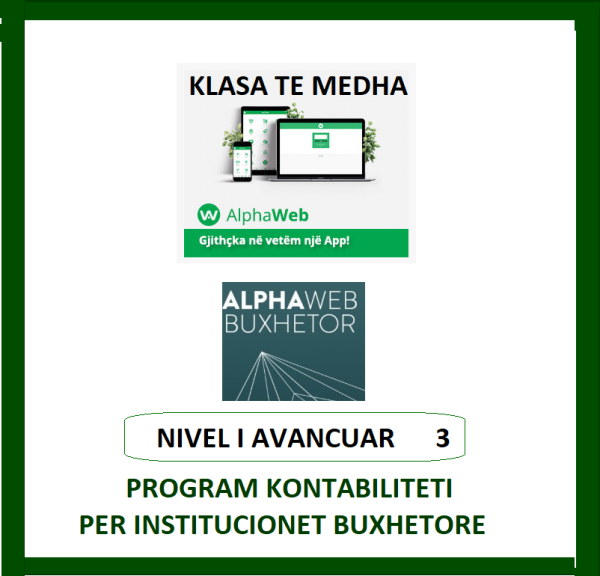 ALPHA WEB BUXHETOR, KLASE E MADHE-NIVEL I AVANCUAR