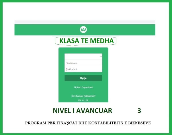 ALPHA WEB BUSINESS, KLASE E MADHE-NIVEL I AVANCUAR
