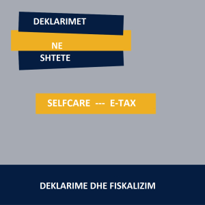 Deklarime, Tatime & Kontabilitet