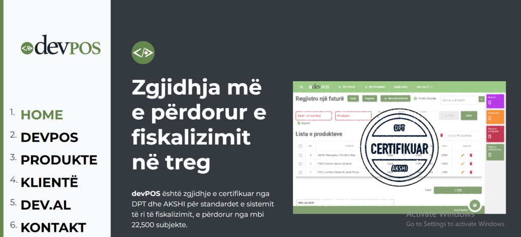 DevPos, program fiskalizimi